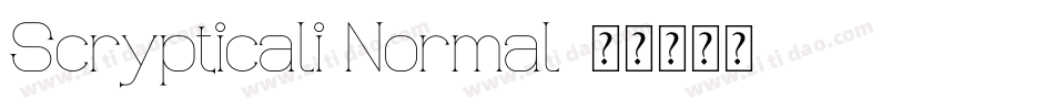 Scrypticali Normal字体转换